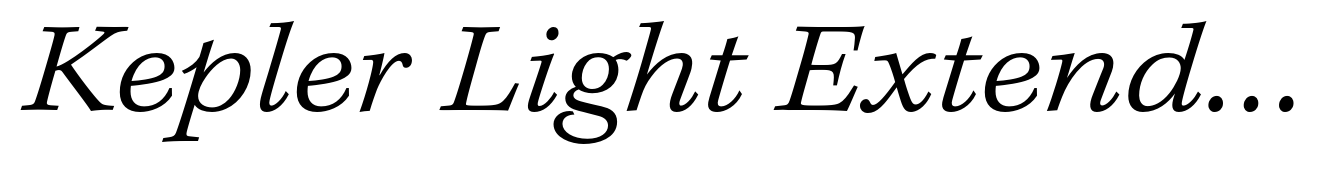 Kepler Light Extended Italic Caption